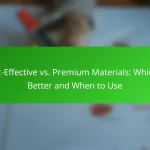 Cost-Effective vs. Premium Materials: Which Is Better and When to Use