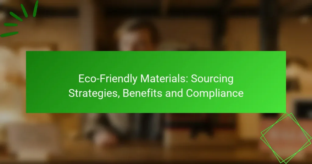 Eco-Friendly Materials: Sourcing Strategies, Benefits and Compliance