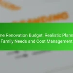 Home Renovation Budget: Realistic Planning, Family Needs and Cost Management