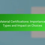 Material Certifications: Importance, Types and Impact on Choices