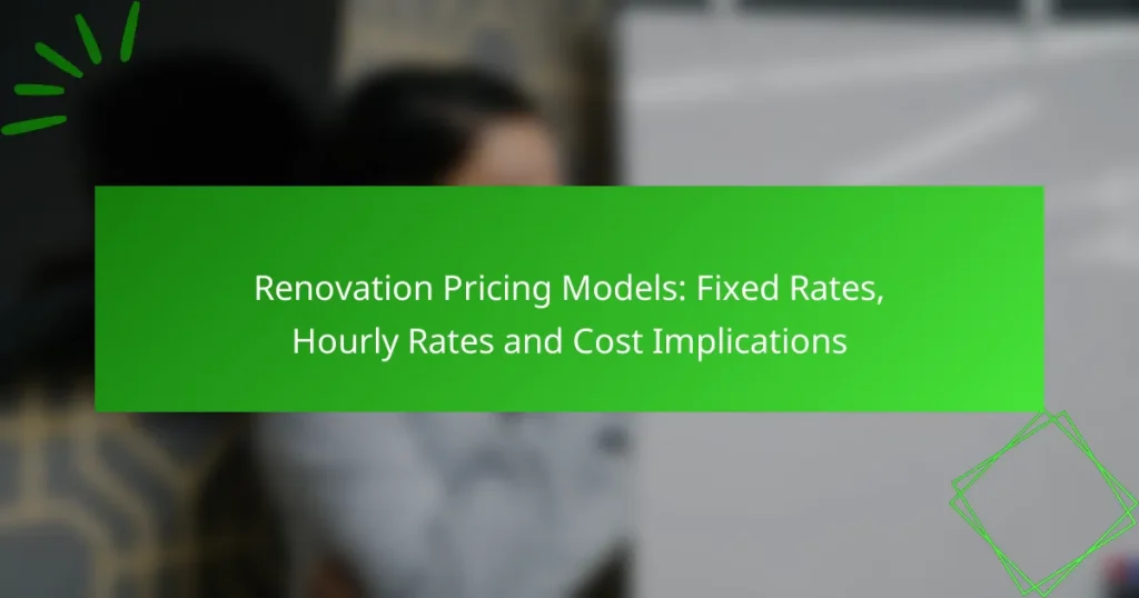 Модели ценообразования ремонта: фиксированные ставки, почасовые ставки и последствия затрат