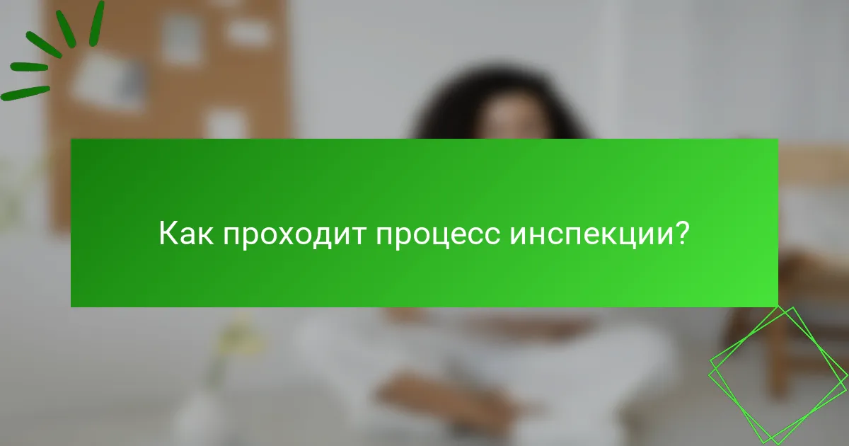 Как проходит процесс инспекции?